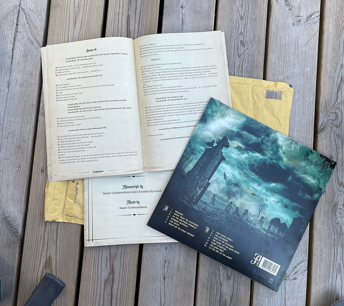 The printed lyric booklet.