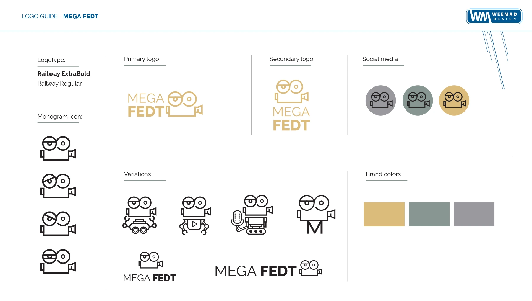 Original logo guide and colour variations.