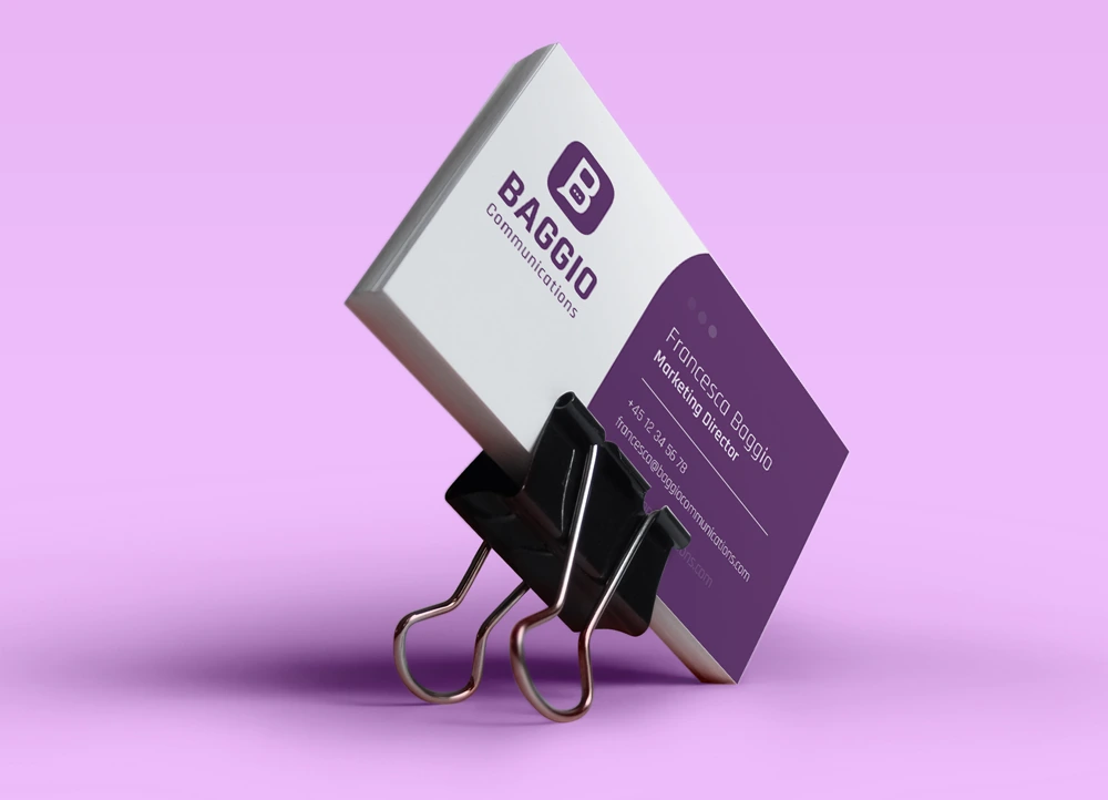 Baggio business-card concept.