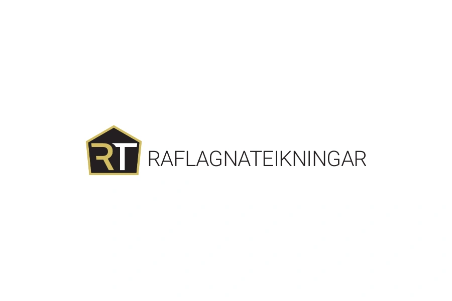 Raflagnateikningar original logo artwork