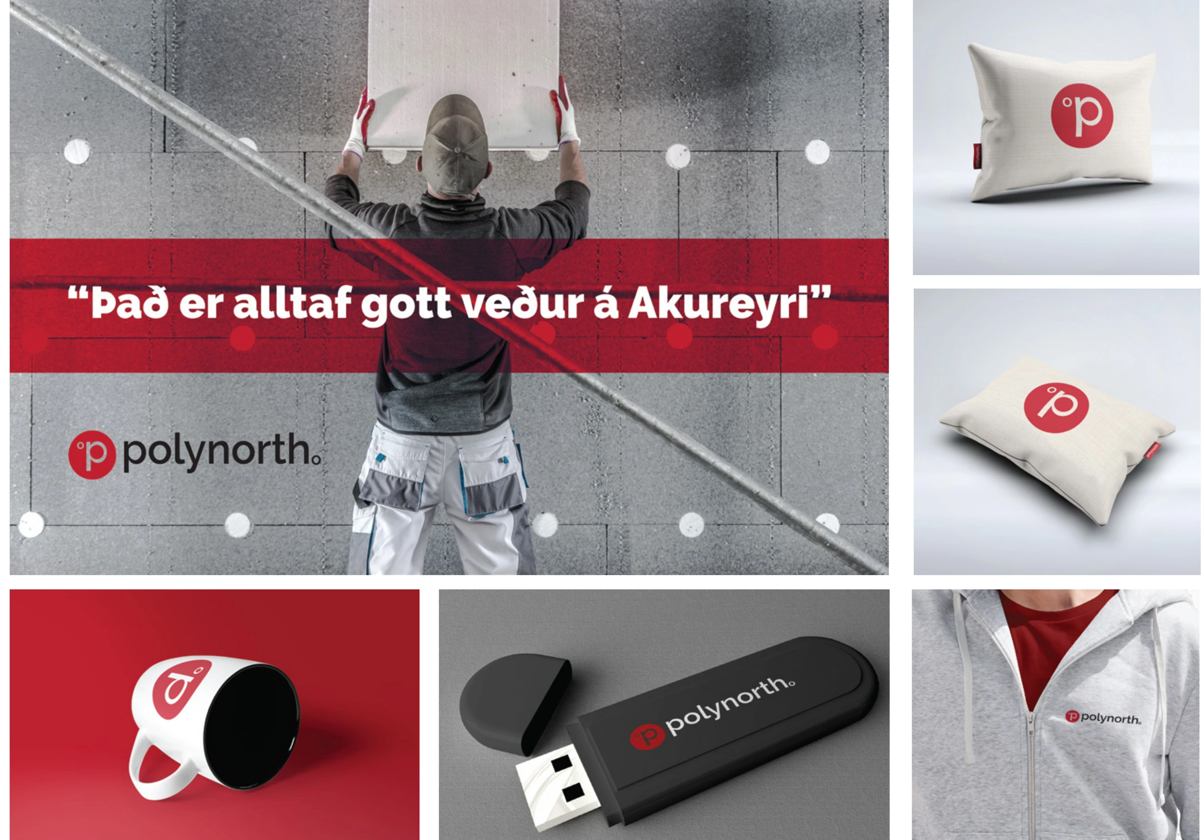 Campaign, clothing and branded-object applications.