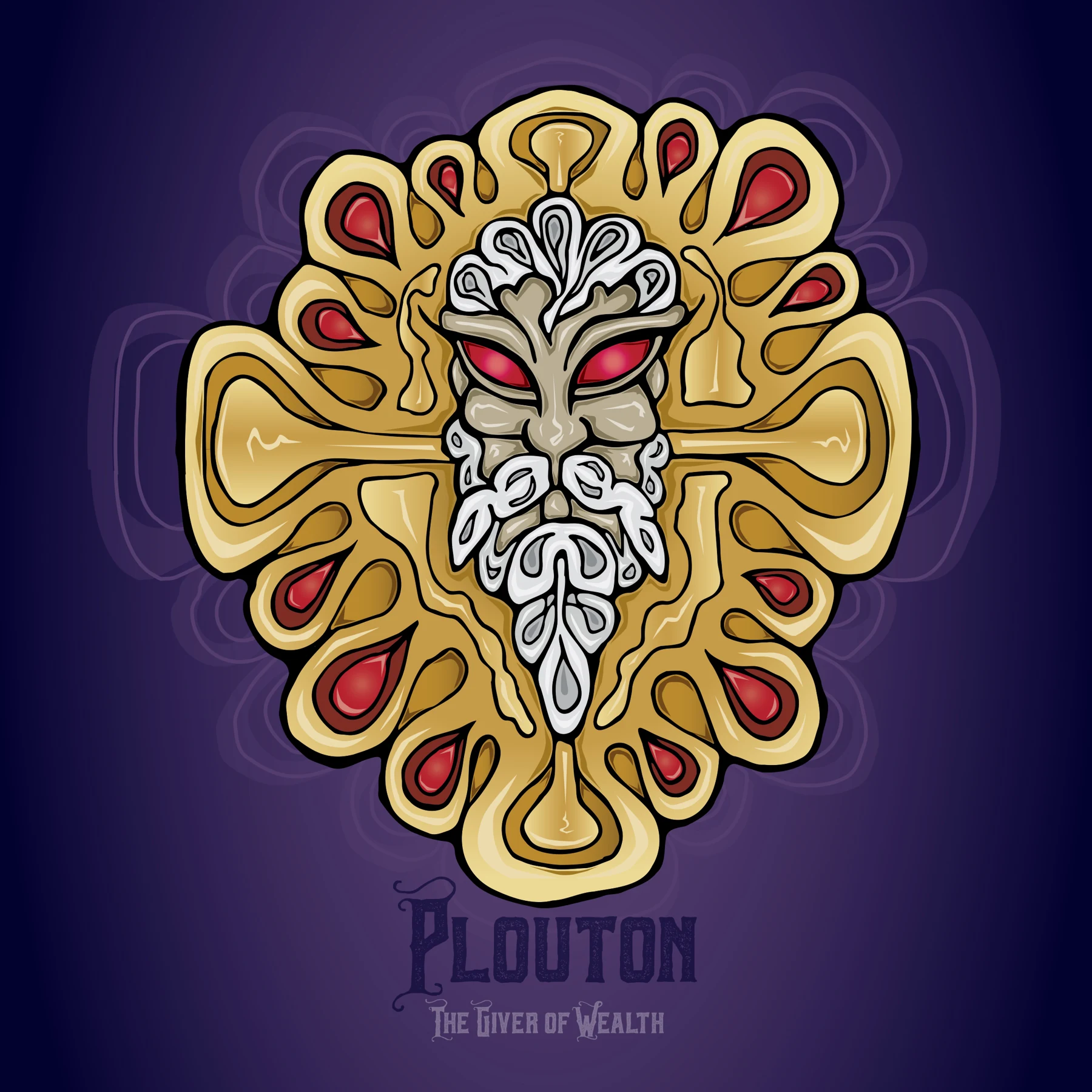 Plouton — the original illustrated character and signature.