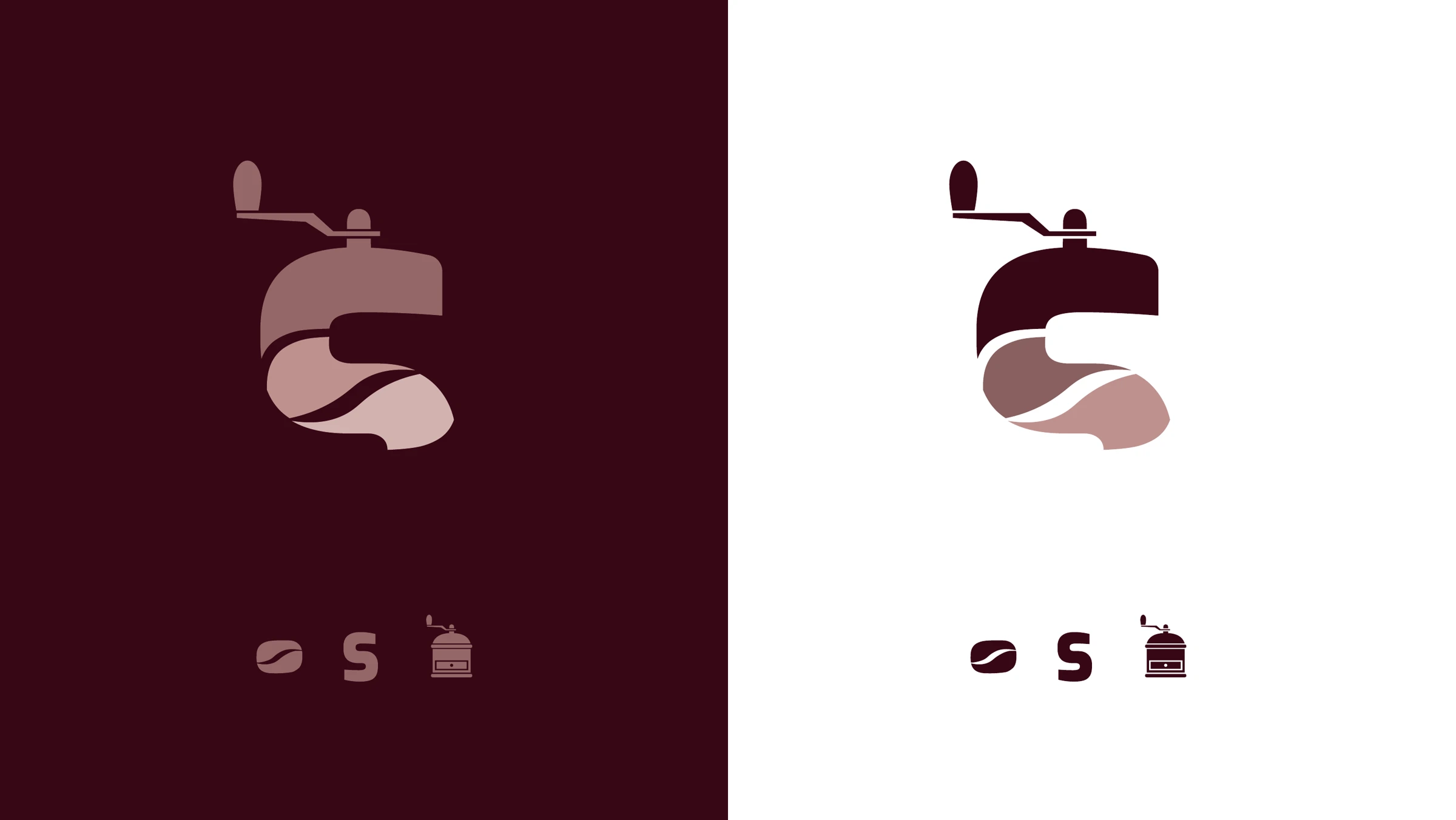 The coffee-grinder mark and its component forms.